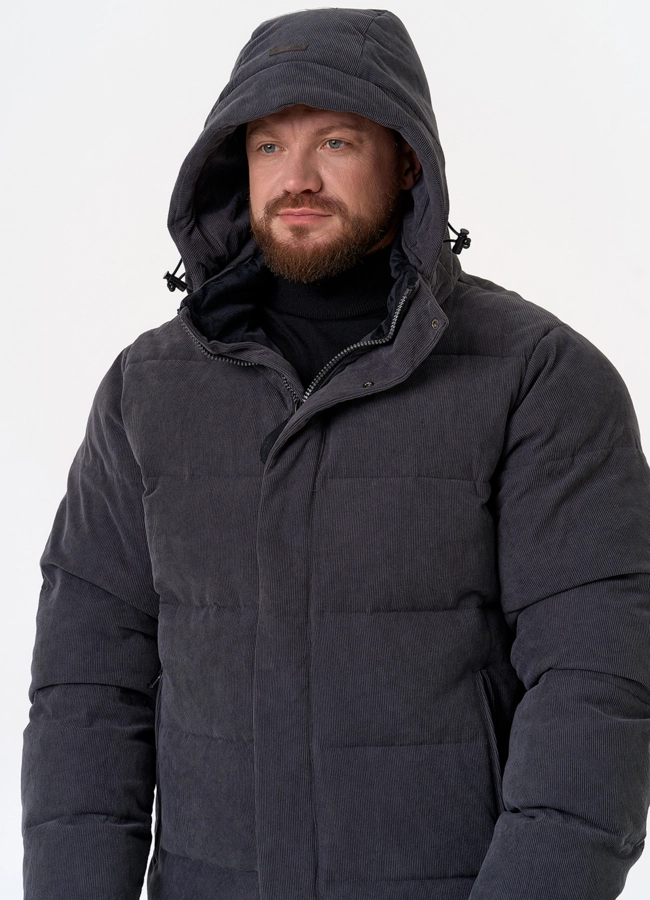 Мужской вельветовый пуховик модель № 31467 универмаг малина