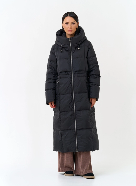 Женский пуховик с капюшоном фото