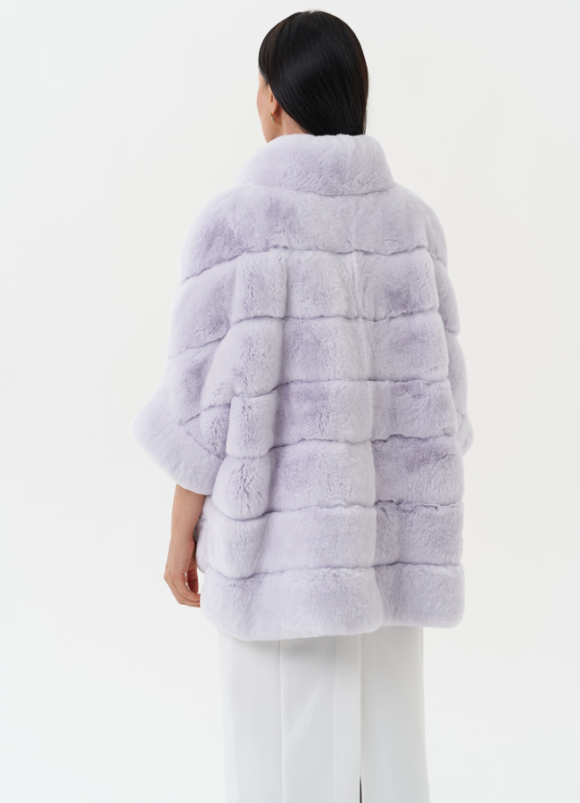 Короткая шуба из меха кролика модель № 81804 в кредит