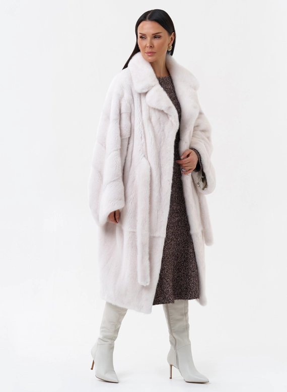 Светлая норковая шуба фото