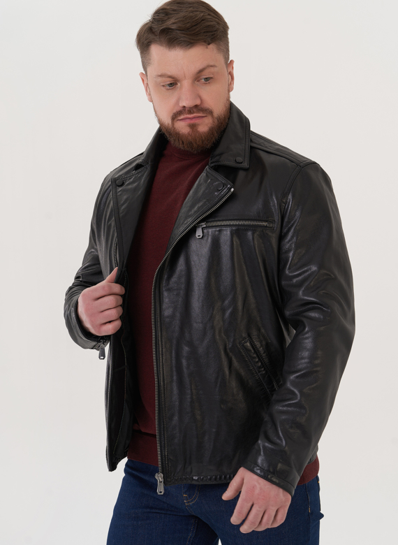 Мужская кожаная куртка "косуха" 