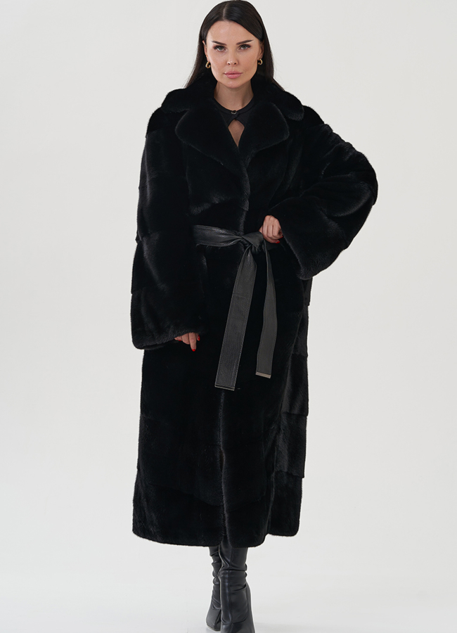 Шуба из аукционного меха норки модель № 81370 универмаг малина