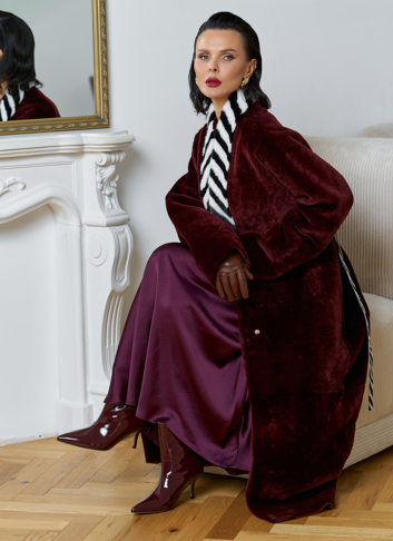 Двусторонняя женская дубленка из овчины SATINO