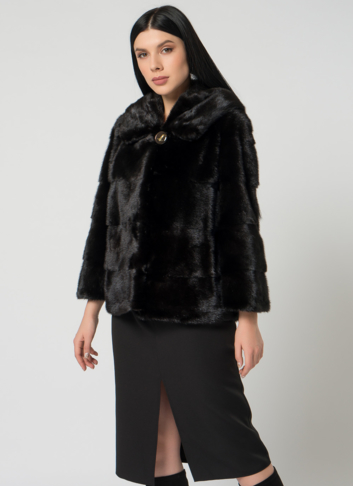 Норковая шуба с капюшоном Норковая шуба с капюшоном