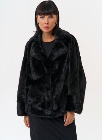 Куртка из меха норки с английским воротником