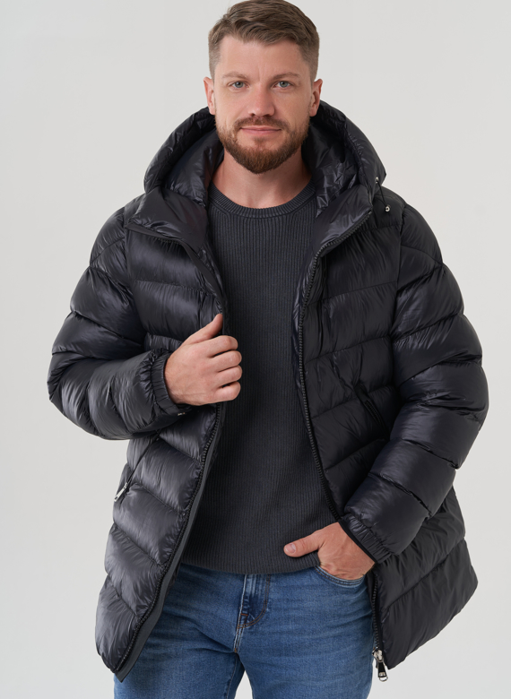 Мужской пуховик с капюшоном 