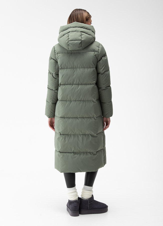 Женский пуховик с капюшоном  модель № 28382 в рассрочку