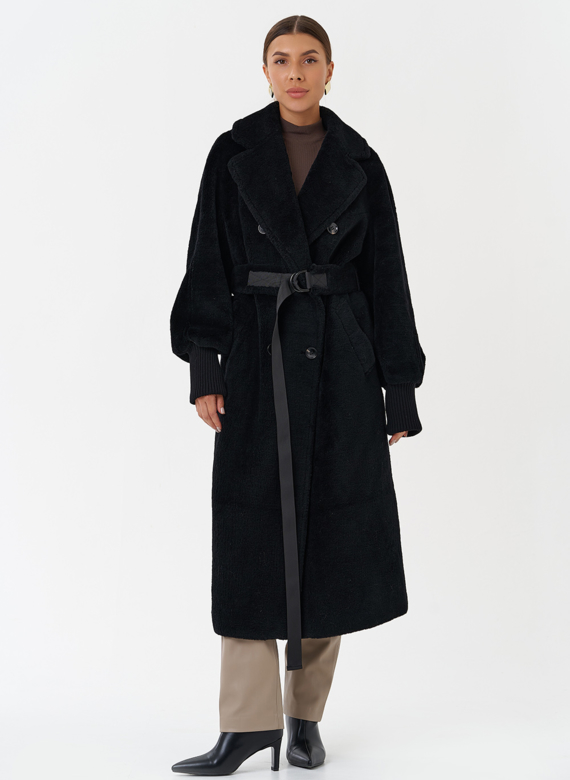 Пальто из шерсти с английским воротником