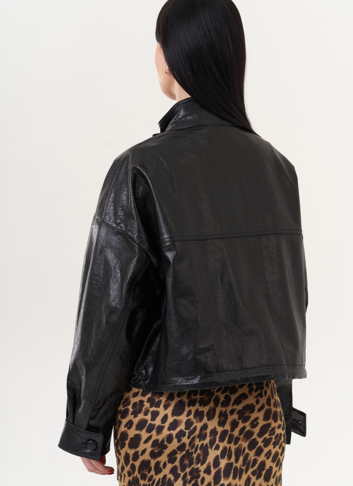 Куртка оверсайз из натуральной кожи