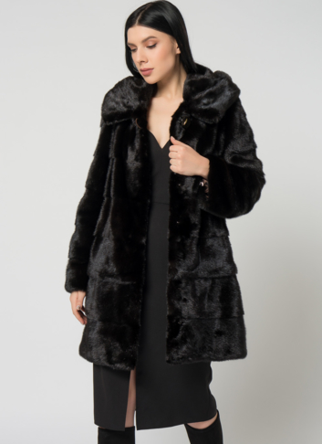 Норковая шуба с капюшоном Норковая шуба с капюшоном
