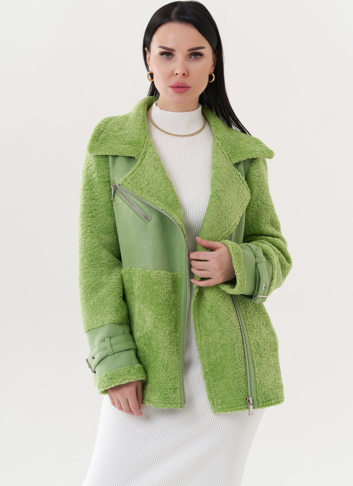 Комбинированная эко дубленка