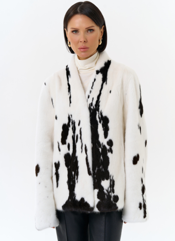 Жакет из меха норки в расцветке "ягуар" Жакет из меха норки в расцветке "ягуар"