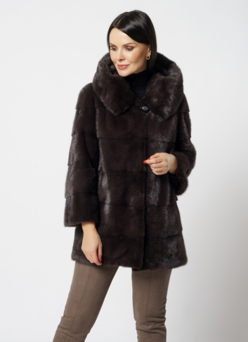 Норковая шуба с капюшоном трансформер 4 в 1 Норковая шуба с капюшоном трансформер 4 в 1