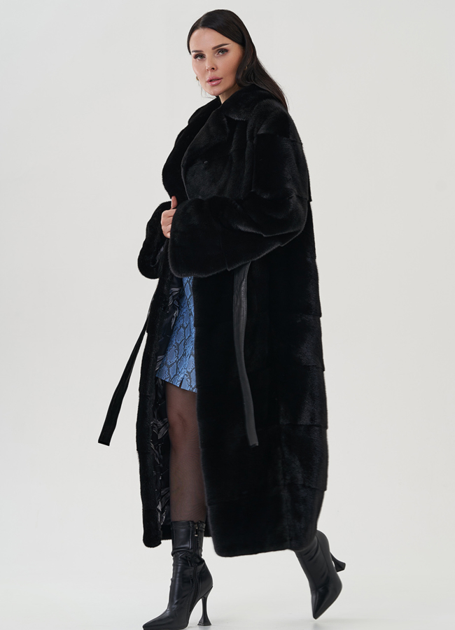 Шуба из аукционного меха норки модель № 81370 универмаг малина