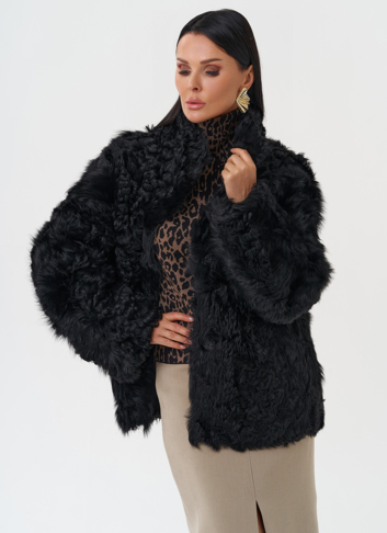 Женская двухсторонняя натуральная дубленка