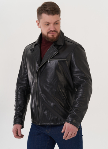 Мужская кожаная куртка "косуха" 