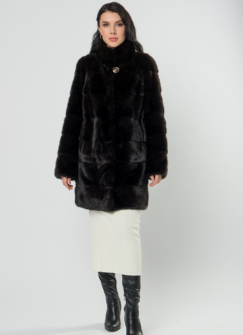 Поперечная шуба из норки