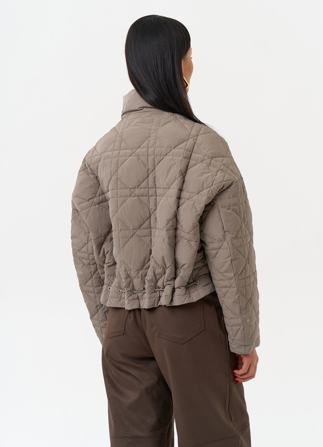 Короткая куртка с воротником стойкой модель № 30033 в кредит