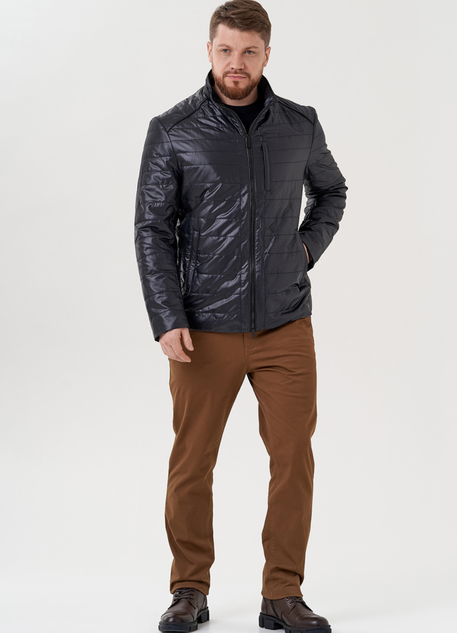 Куртка мужская черного цвета  модель № 24360 в рассрочку