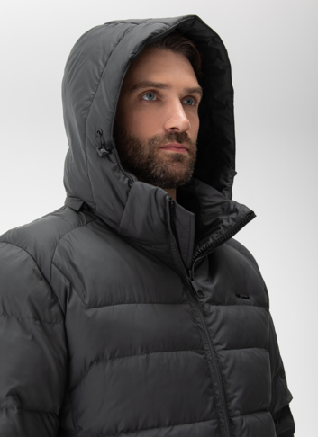 Мужской пуховик с капюшоном 