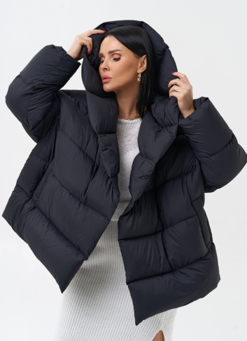Женский пуховик с капюшоном 