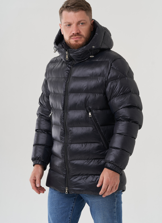 Мужской пуховик с капюшоном 
