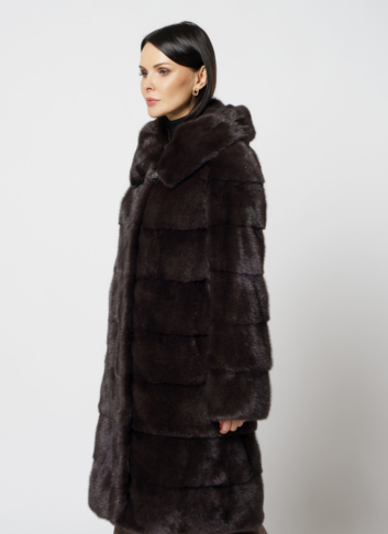 Норковая шуба с капюшоном трансформер 4 в 1 Норковая шуба с капюшоном трансформер 4 в 1