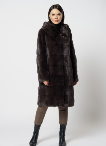 Норковая шуба с капюшоном трансформер 4 в 1 Норковая шуба с капюшоном трансформер 4 в 1