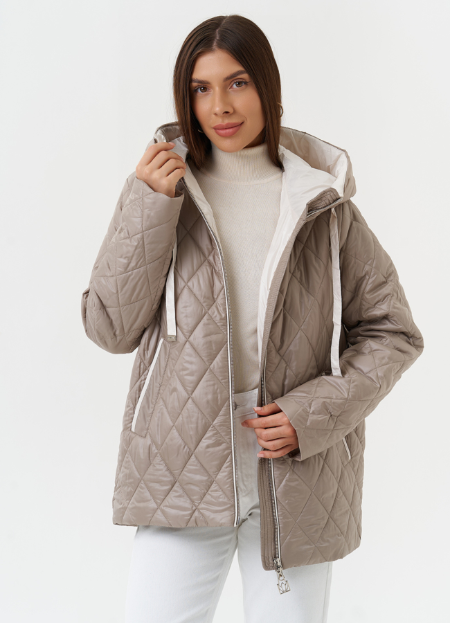 Женская куртка с капюшоном модель № 27872 универмаг малина