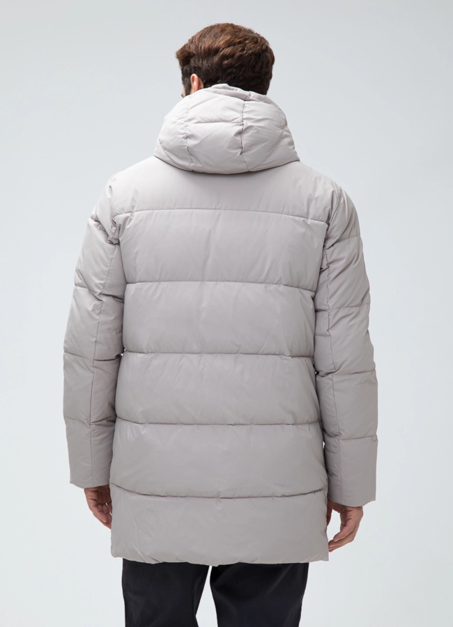 Мужской пуховик с капюшоном  модель № 27997 в кредит